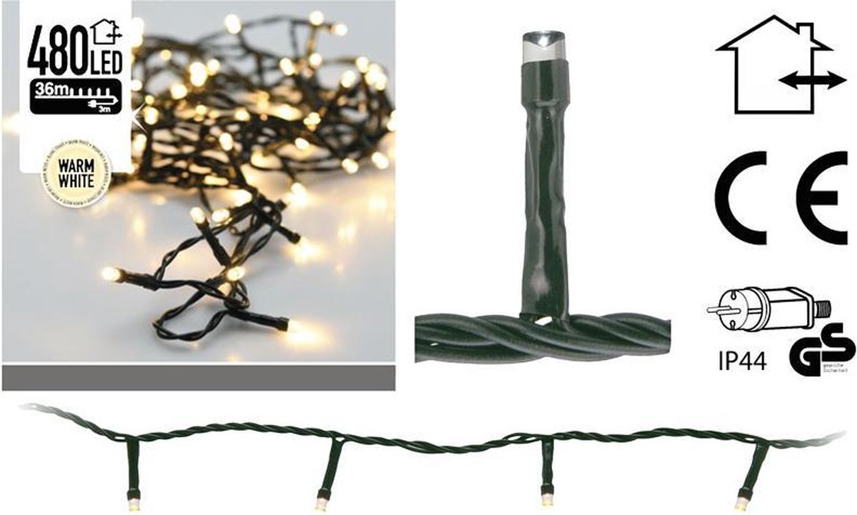 Kerstverlichting / Lichtsnoer / Kerstboomverlichting Warmwit (36 meter)
