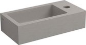 Fontein Clou Flush 3 Rechthoek 36x18x9cm Beton 1 Kraangat Rechts