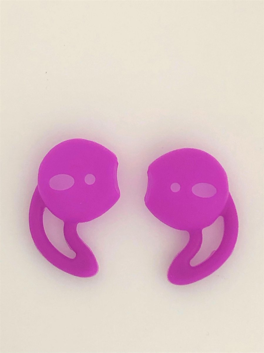 KELERINO. Anti-slip siliconen earhooks / earhoox / oorhaken geschikt voor Airpods 1 & 2 - Paars