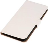 Bookstyle Wallet Case Hoes voor LG Optimus F5 Wit