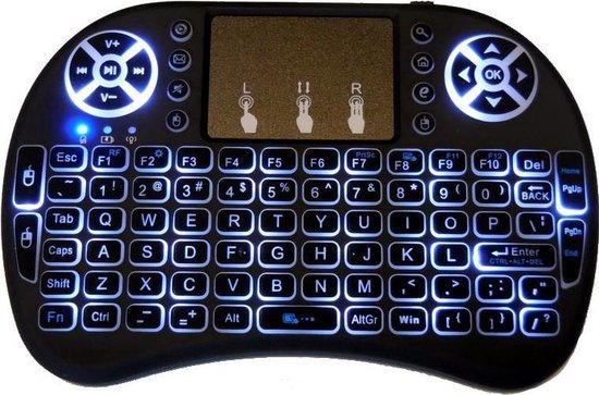 Rand Paine Gillic dilemma Type i8 keyboard met Backlight Draadloos mini multimedia toetsenbord met  touchpad +... | bol.com
