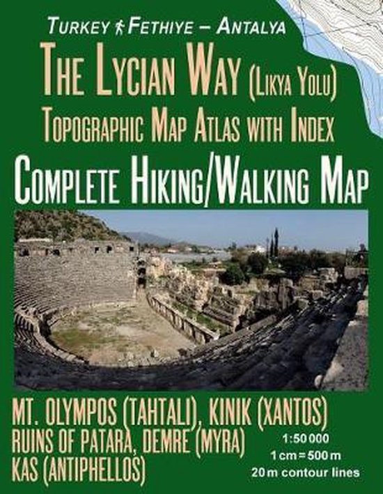 Foto: Travel guide trail maps of turkey the lycian way likia yolu topographic map atlas with index 1