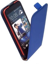 HTC One M9 Leder Flip Case hoesje Blauw