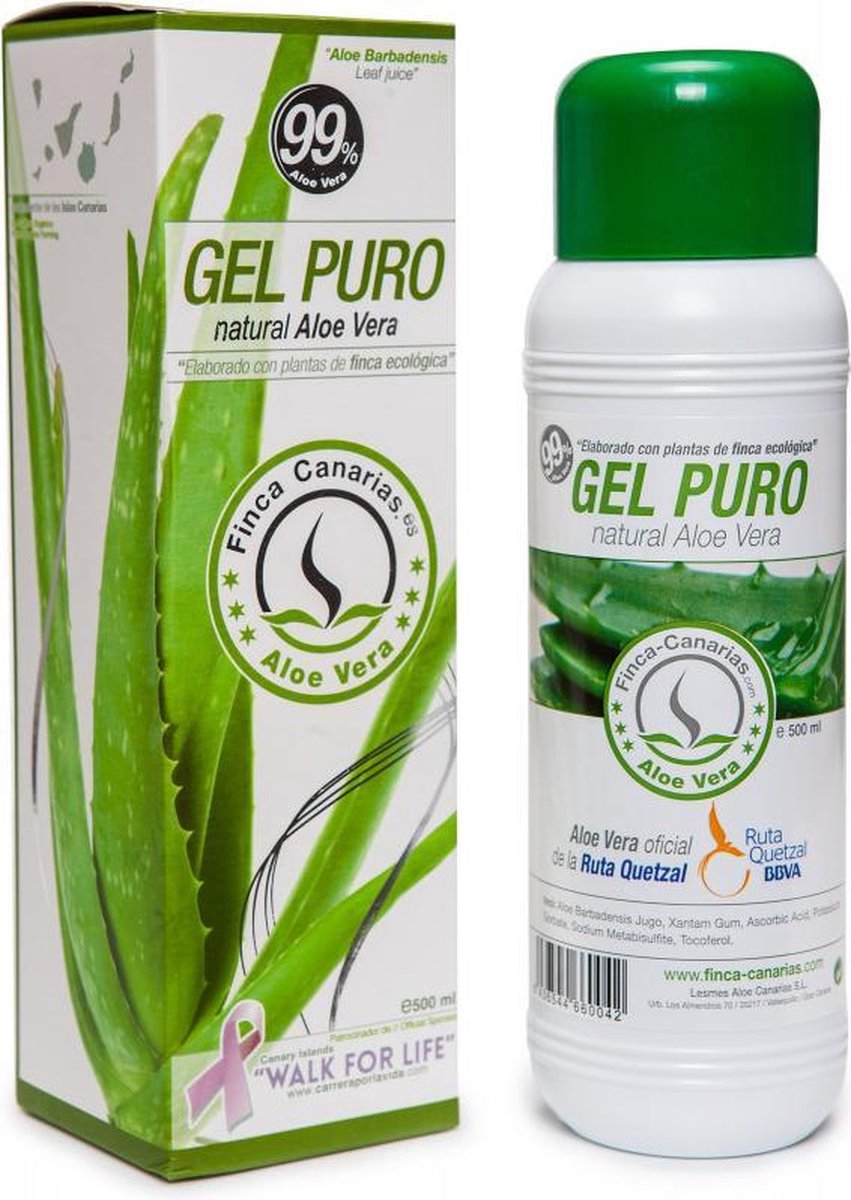 Pure Aloë Vera Gel 99% - 100% Biologische Aloe Vera Gel Puur - Finca Canarias Pure... |