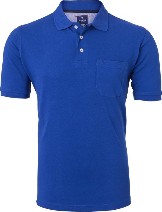 Redmond regular fit poloshirt - kobalt blauw - Maat: 4XL