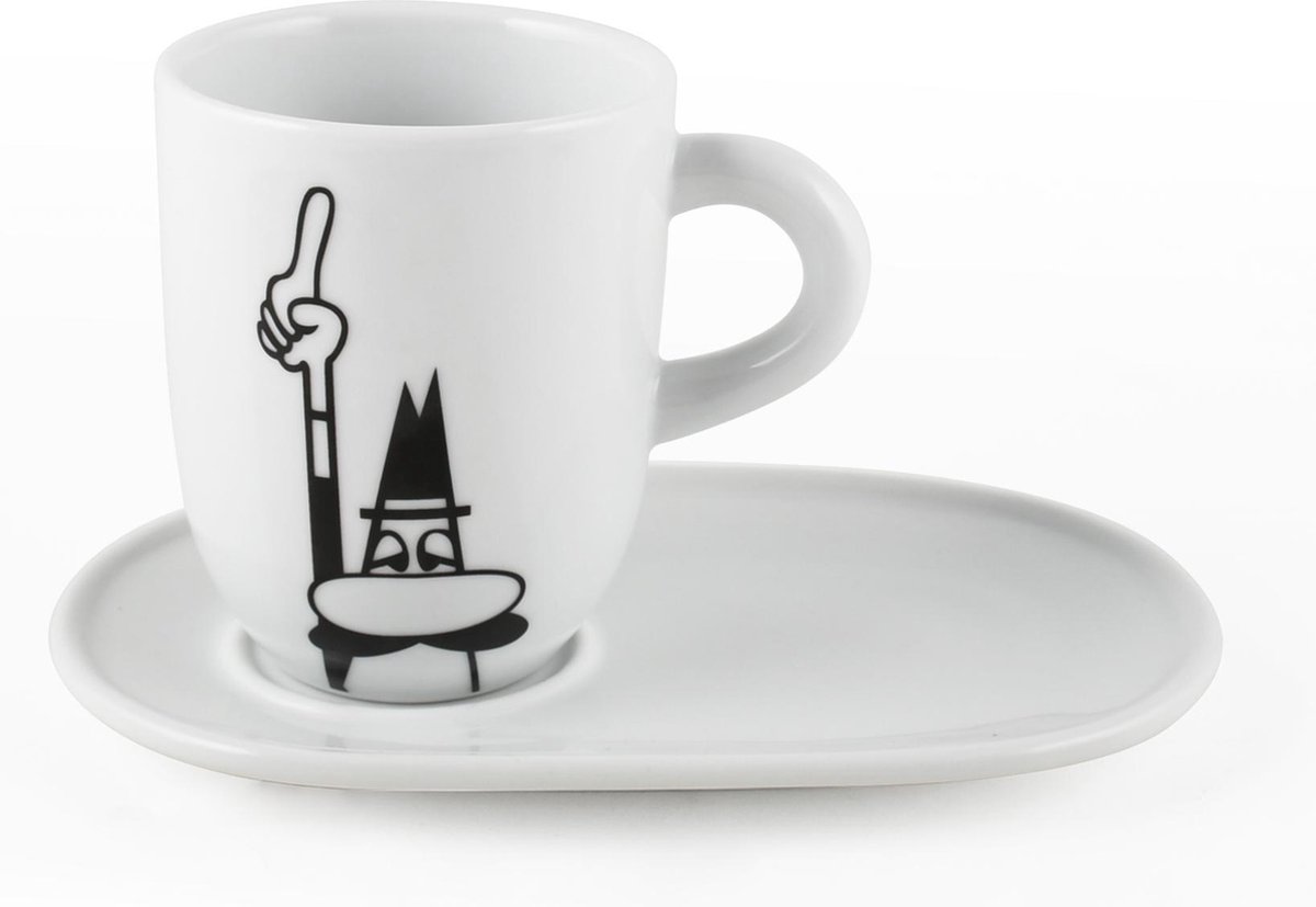 Bialetti Mok met schotel - porselein