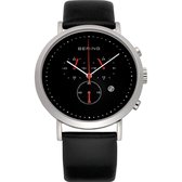 BERING 10540-402 - Horloge - Leer - Zilverkleurig - Ø 40 mm