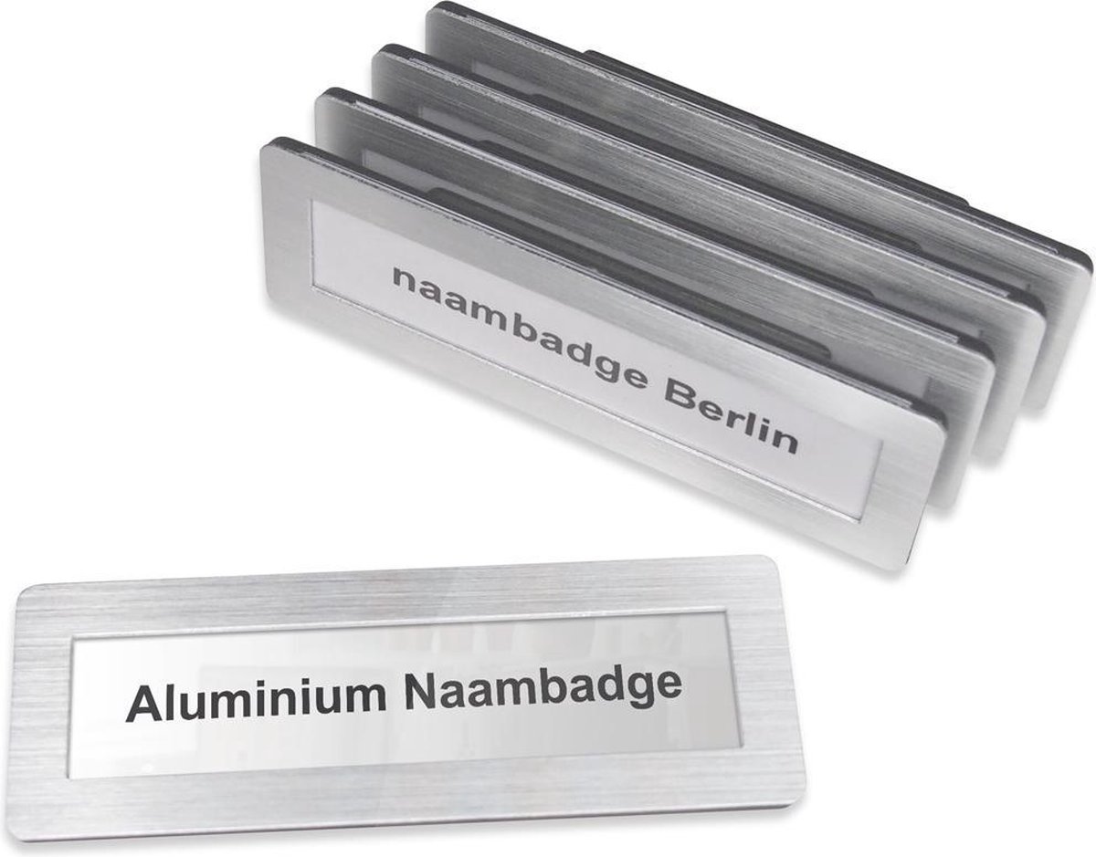 Trillen Netelig Politiek Aluminium Naambadge magneet - Berlin - 5 stuks | bol.com