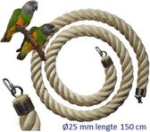 Jungle sisal touw  Ø 25 mm & 150 cm lang - vogeltouw - grote parkieten - kleine papegaaien - bonte boertjes -pionussen - rossela's - eekhoorns