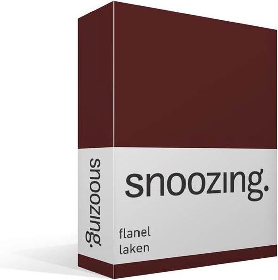 Snoozing - Flanel - Laken - Eenpersoons - 150x260 cm - Aubergine