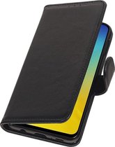 Echt Lederen Hoesje Wallet Case voor Samsung Galaxy S10e Zwart