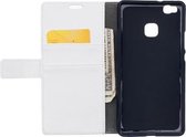 Litchi cover wallet case hoesje Huawei P9 Lite wit