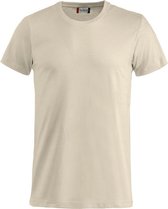 Basic-T bodyfit T-shirt 145 gr/m2 licht beige l
