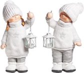 Cosy @ Home kind met lantaarn wit set 2