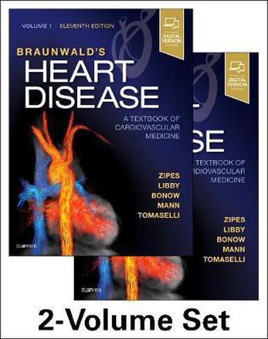 Braunwald's Heart Disease: A Textbook of Cardiovascular Medicine, 2-Volume Set. La couverture présente une illustration anatomique du cœur et des vaisseaux sanguins.