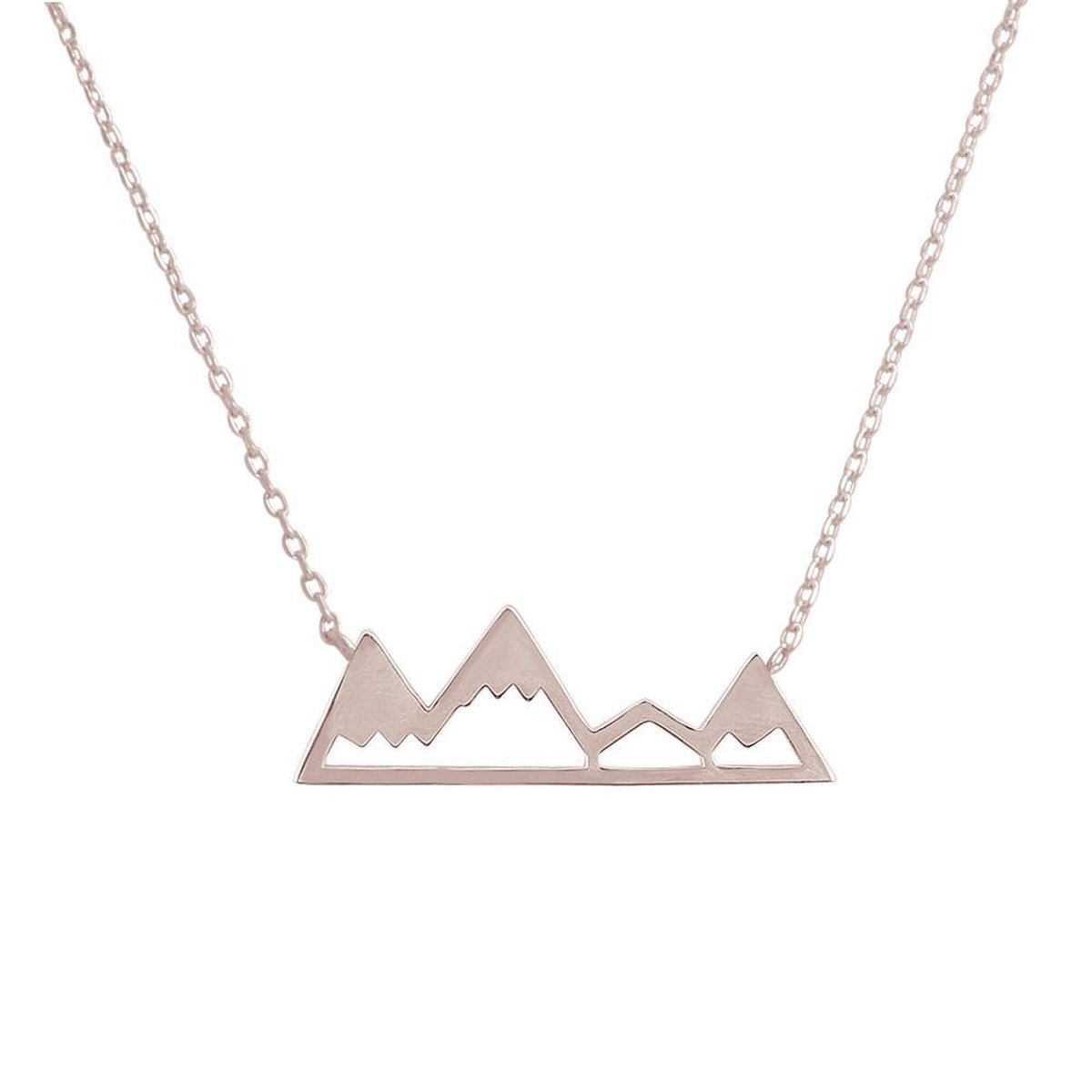 Fate Jewellery Ketting FJ4033 - Travellers Collection - Mountains - 925 Zilver - 45mc + 5cm