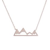Fate Jewellery Ketting FJ4033 - Travellers Collection - Mountains - 925 Zilver - 45mc + 5cm