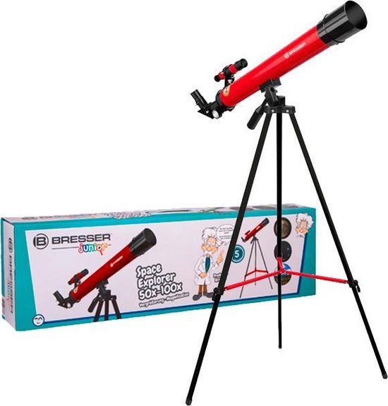 Bresser Telescoop - Space Explorer 45/600 - Manen en Planeten - Rood