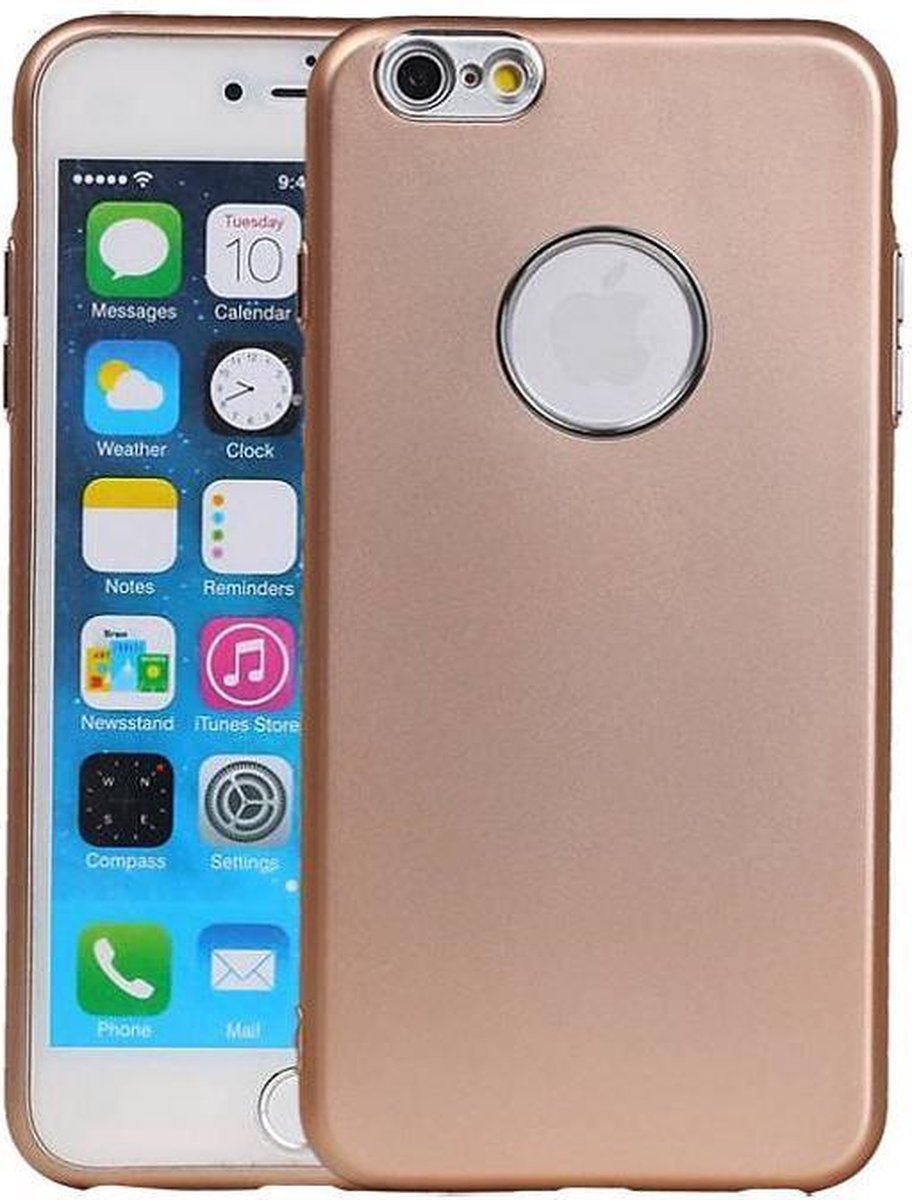 Design TPU Hoesje - Hoesje Geschikt voor iPhone 6 / 6s Plus Goud