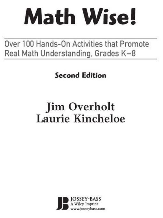 Math Wise! Over 100 Hands-On Activities that Promote Real Ma ... - cover