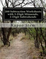 200 Subtraction Worksheets with 3-Digit Minuends, 2-Digit Subtrahends
