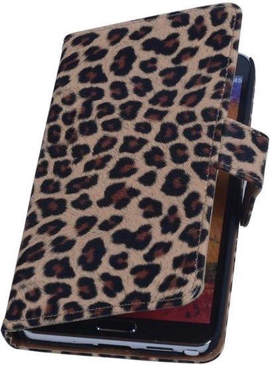 BestCases.nl Samsung Galaxy Note 3 - Luipaard Bookstyle Wallet Hoesje
