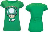 Nintendo Maat XS Groen Extend Your Life Dames T-shirt