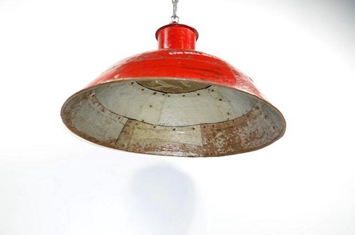 Getalenteerd gek geworden inschakelen lamp - hanglamp - gerecycled blik - fairtrade uit India | bol.com