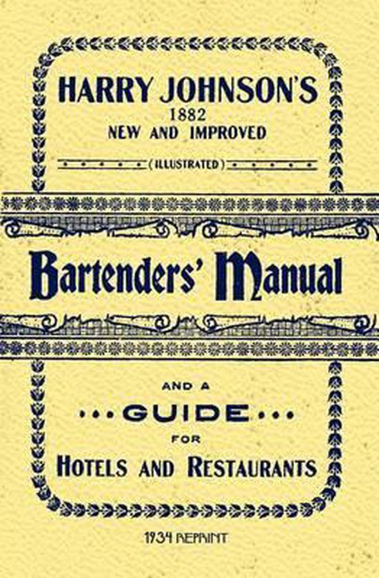 Harry Johnson's Bartenders Manual 1934 Reprint - cover