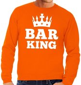Oranje Bar King sweater heren - Oranje Koningsdag kleding S