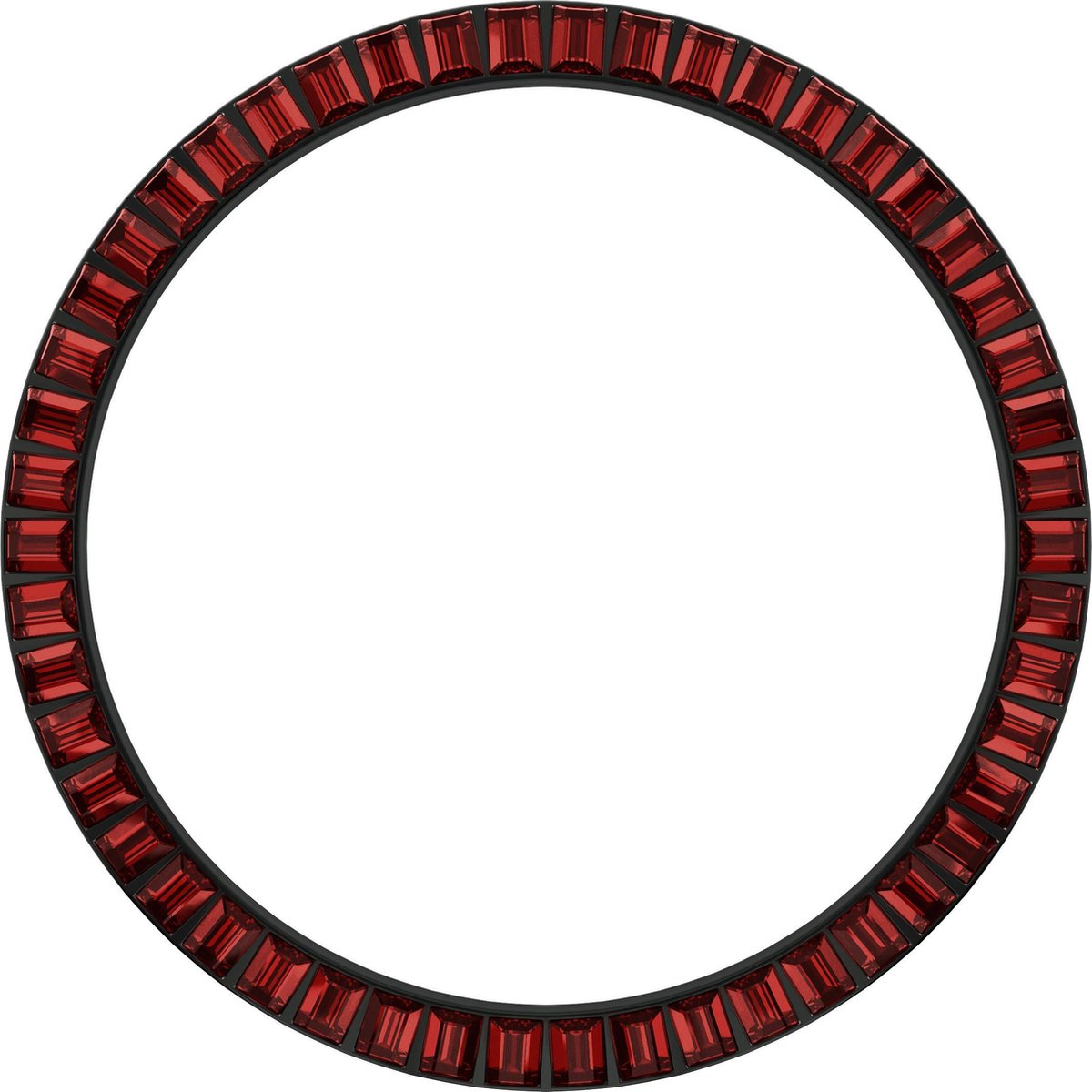 45 mm black bezel - red stones