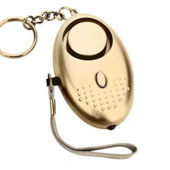 Persoonlijk alarm - Decoratief alarm - Draagbaar alarm - LED-lichtalarm 120DB - Sleutelhangeralarm. Zilver - TrendX