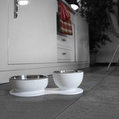 Beautifool - SUPPERTIME - DUO Voerbak/drinkbak voor hond of kat - Wit