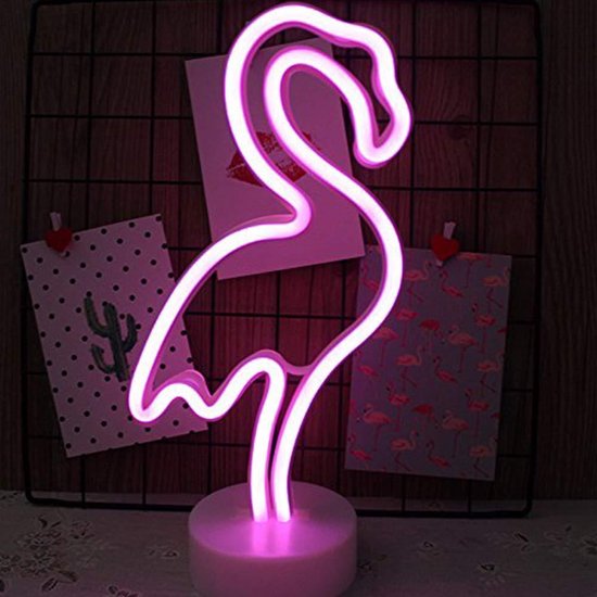halfrond munitie Eenheid Flamingo led lamp 32.5x14.5 kinderkamer/slaapkamer/ decoratie | bol.com