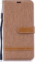 Denim Book Case - Huawei Y7 (2019) Hoesje - Khaki