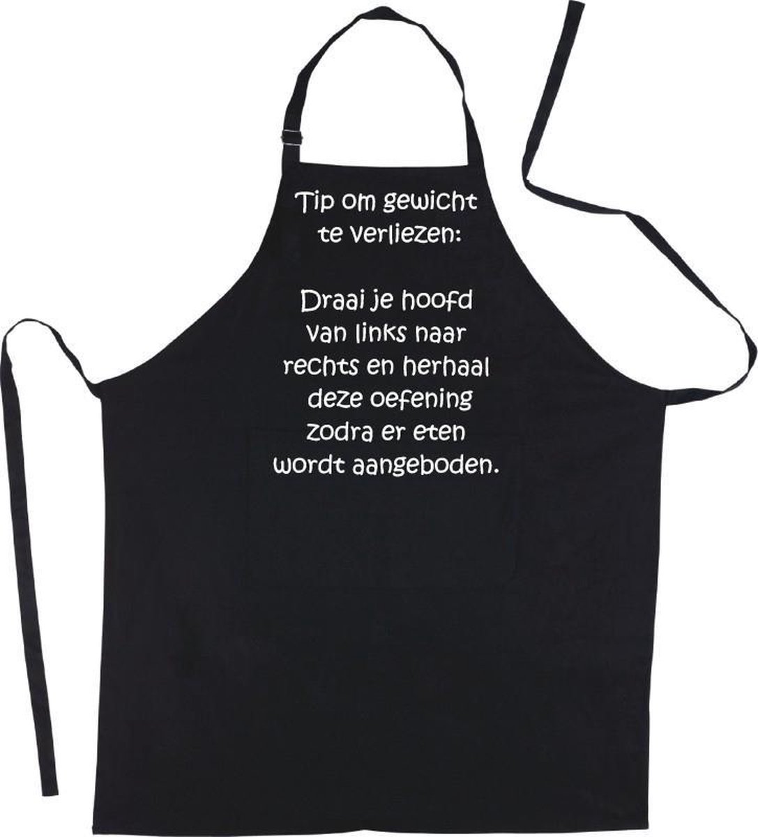 Mijncadeautje -Luxe - BBQ Schort "Tip om gewicht te verliezen"