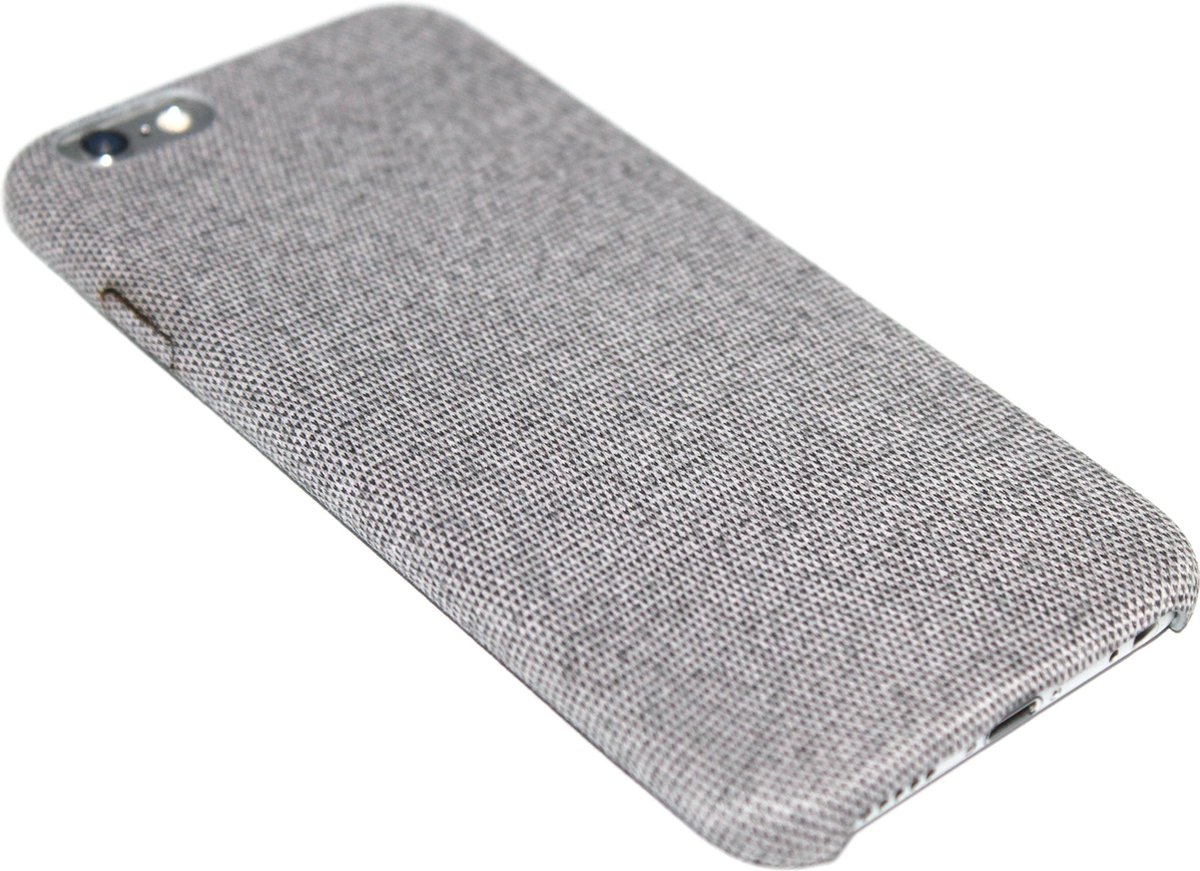 Stoffen hoesje grijs Geschikt Voor iPhone 6 (S) Plus