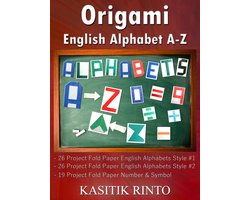 Origami English Alphabets A-Z: Paper Folding English Alphabets Capital Letters A-Z, Number & Symbol