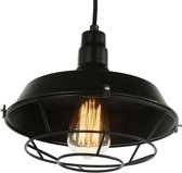 Industriële Kooi Design - Hanglamp - Ø 18 cm - Zwart
