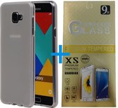 BestCases.nl Wit TPU silicoon back cover case hoesje met tempered glass screen protector voor Samsung Galaxy A5 2015