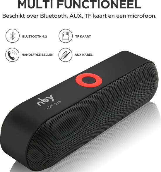 steekpenningen capsule Allemaal NBY Krachtige Bluetooth Speaker - 10W Surround Sound Draadloze Luidspreker  - 10 Meter... | bol.com