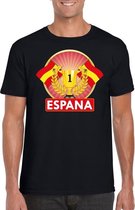 Zwart Spanje supporter kampioen shirt heren S