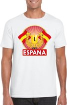 Wit Spanje supporter kampioen shirt heren M