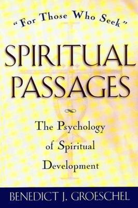 Livre 'Spiritual Passages' avec le sous-titre 'The Psychology of Spiritual Development'. Fond à pois jaunes.