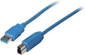 S-Conn 1m USB3.0 A - USB3.0 B USB-kabel USB 3.2 Gen 1 (3.1 Gen 1) USB A USB B Blauw