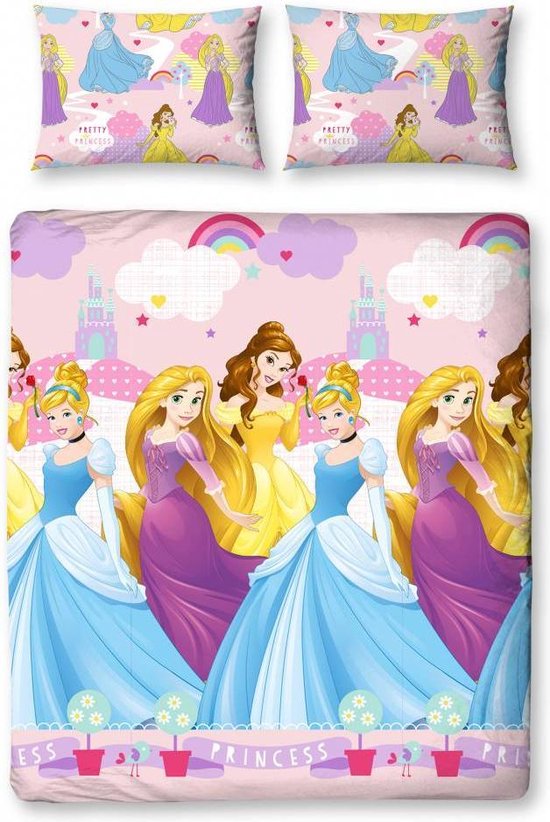Pekkadillo binnen Katholiek Disney Princess Enchanting - Dekbedovertrek - Tweepersoons - 200 x 200 cm -  Multi | bol.com
