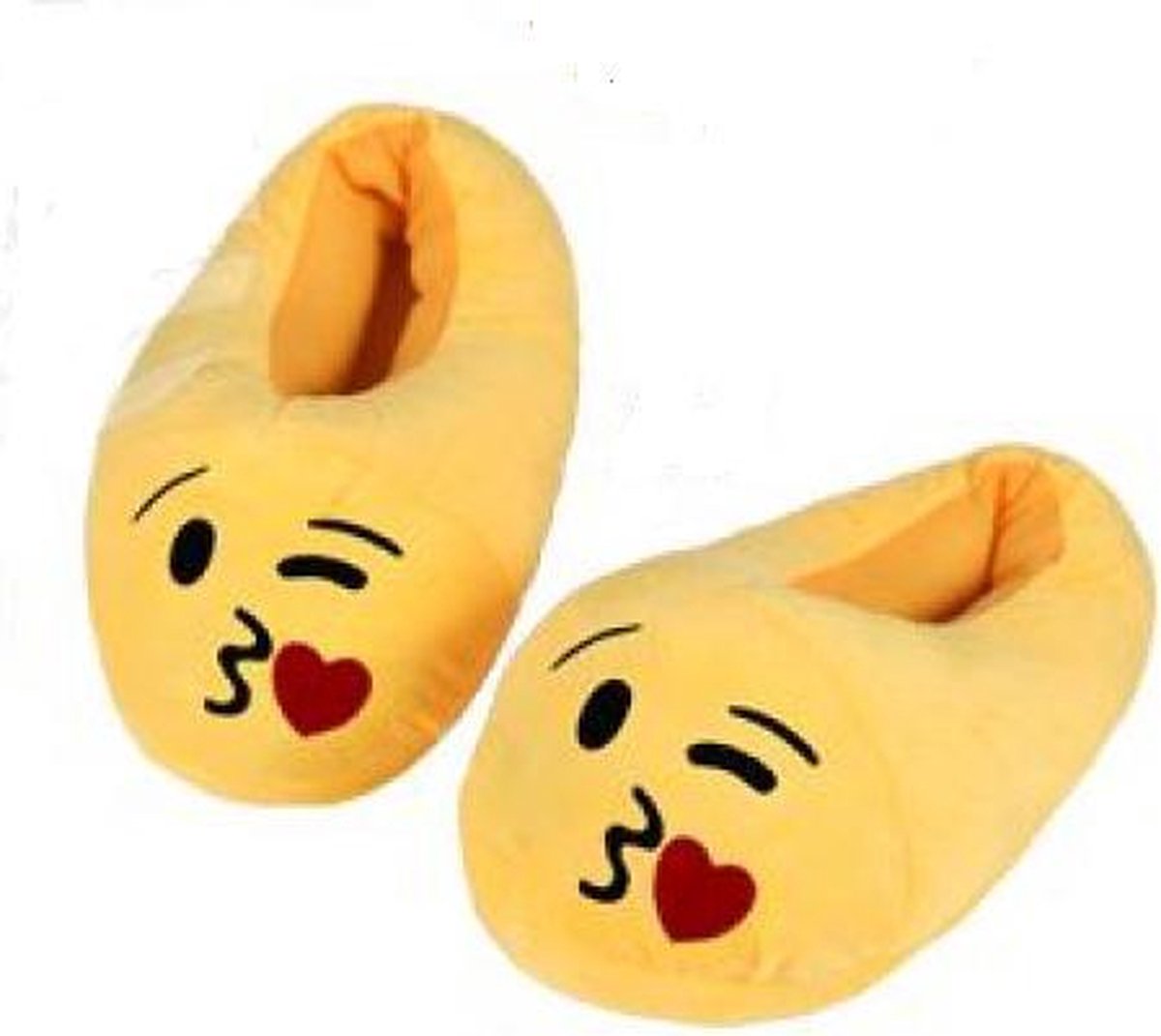 Emoji pantoffels kiss - sloffen kinderen - heart eyes - Mt. 28-30