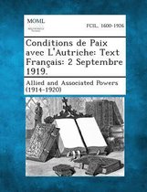 Conditions de Paix Avec l'Autriche