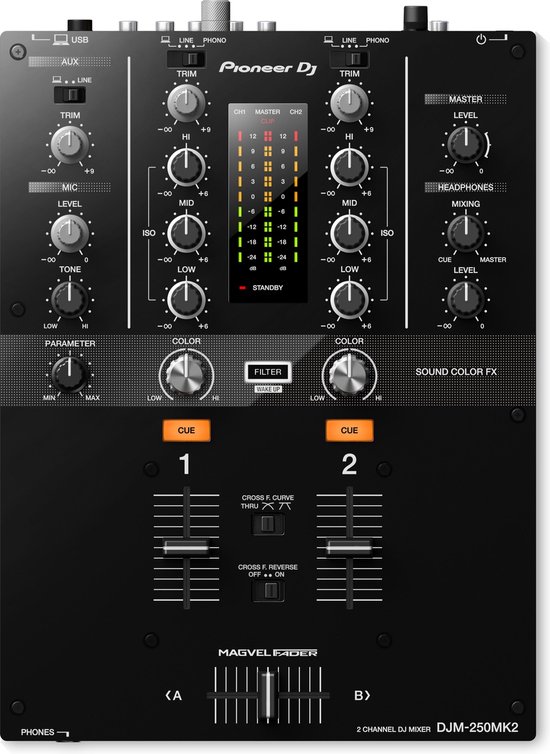 Pioneer DJM-250MK2 table de mixage audio 2 canaux 20 - 20000 Hz Noir | bol