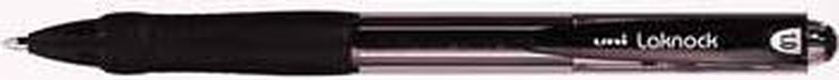 Uni-ball balpennen Laknock schrijfbreedte 04 mm schrijfpunt: 1 mm medium punt zwart